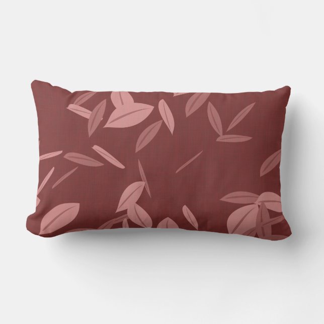 Almofada Lombar Folhas Rosa (Frente)