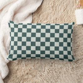 Almofada Lombar Forest green moss checkerboard pattern