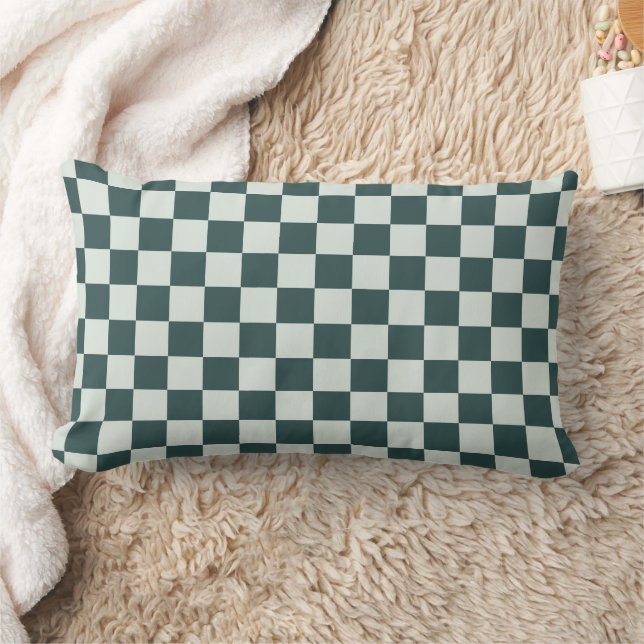 Almofada Lombar Forest green moss checkerboard pattern (Cobertor)