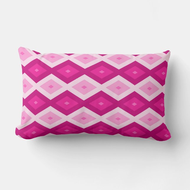 Almofada Lombar Formas de diamante fuchsia (Frente)
