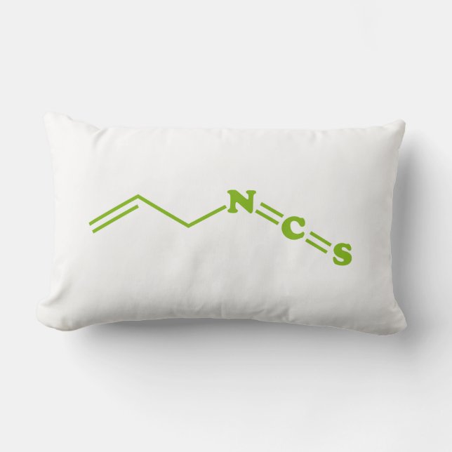 Almofada Lombar Fórmula Molecular Wasabi Allyl Isotiocianato (Frente)