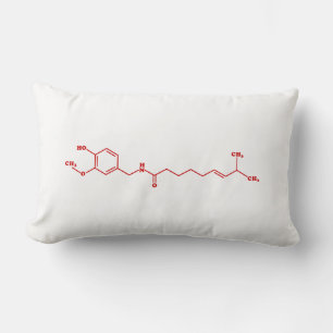 Almofada Lombar Fórmula Química Molecular de Capsaicina Chili