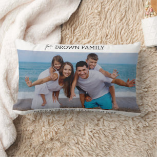 Almofada Lombar Foto da família personalizada simples e minimalist