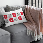 Almofada Lombar Foto De Colagem Moderna E Presente Vermelho Para U<br><div class="desc">Foto De Colagem Moderna E Presente Vermelho Para Uma Esposa Adorável</div>