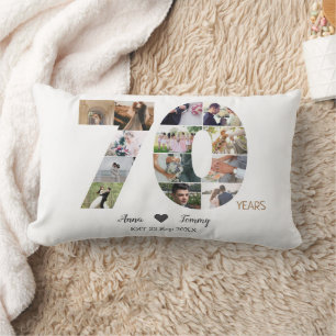Almofada Lombar Foto do aniversário de casamento de 70 anos