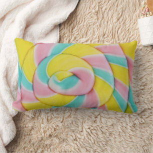 Almofada Lombar Foto do Pastel Rainbow Spiral Candy