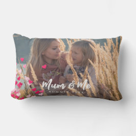 Almofada Lombar Foto Personalizada Moderna Escrevendo Corações Ros