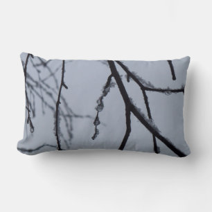 Almofada Lombar Fotografia da natureza do inverno em Icy Branches
