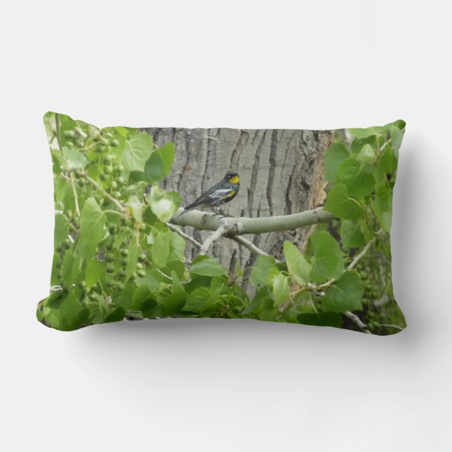 Almofada Lombar Fotografia da natureza Warbler de Audubon (Frente)