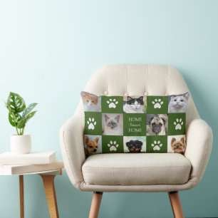 Almofada Lombar Fotos personalizadas de gatos e cães com patas em