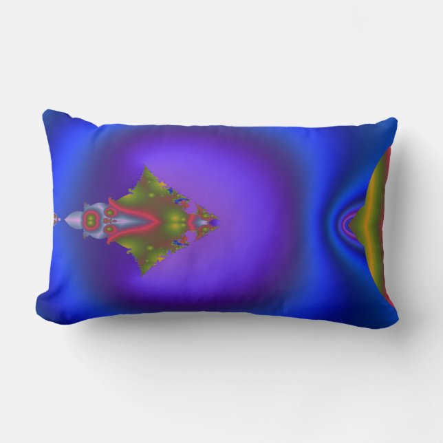 Almofada Lombar Fractal de Diamante Confuso (Frente)