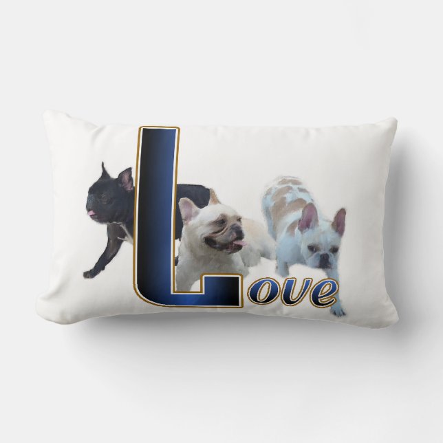 Almofada Lombar Francês Buldogue Love (Frente)