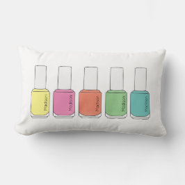 Almofada Lombar Frascos de Nome Polonês para unhas