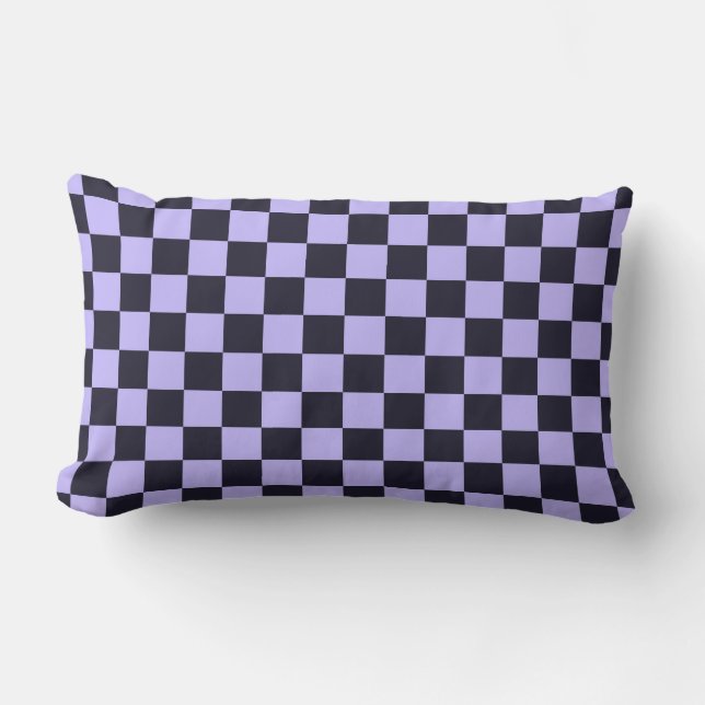 Almofada Lombar French lilac checkerboard pattern (Frente)