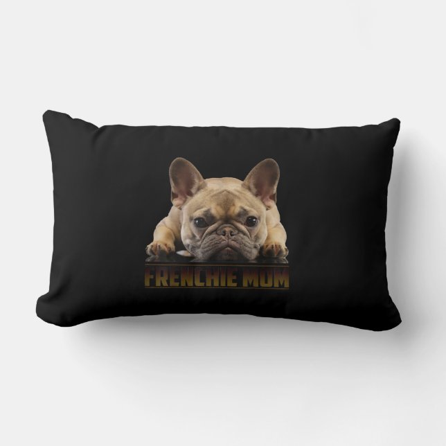 Almofada Lombar frenchie mãe | presente de mãe de buldogue francês (Frente)