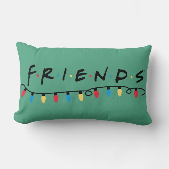 Almofada Lombar FRIENDS™ | Luzes de Natal Logo (Frente)