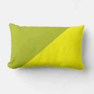 Almofada Lombar Fundo de Cor Sólida Verde Amarelo e Ácido
