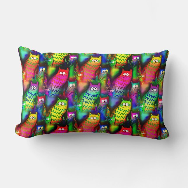 Almofada Lombar Funny Cats Pattern-54578 (Frente)