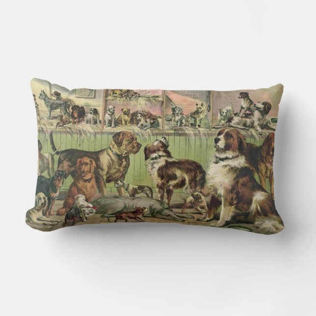 Almofada Lombar Furry Friends Dog Amam Travesseiro lombar (Frente)