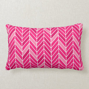 Almofada Lombar Fuschia Cantilevered do estreito de Chevron