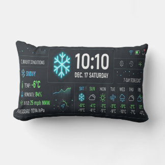 Almofada Lombar Futuristic Weather App UI Throw Pillow