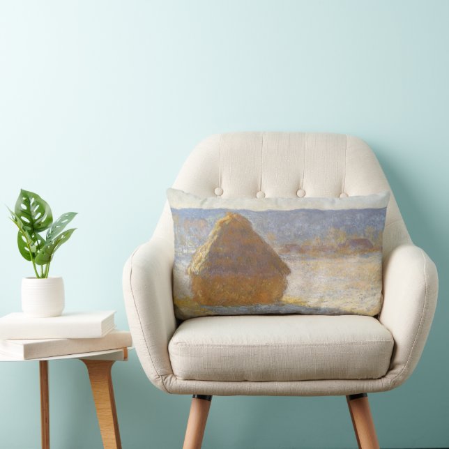 Almofada Lombar Gainstack pela manhã, efeito da neve de Claude Mon (Cadeira)