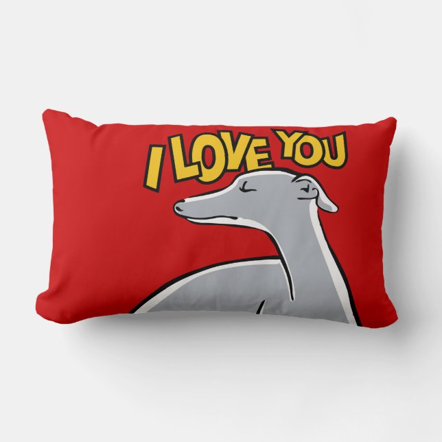 Almofada Lombar Galgo stylisé “I bobina You " (Frente)