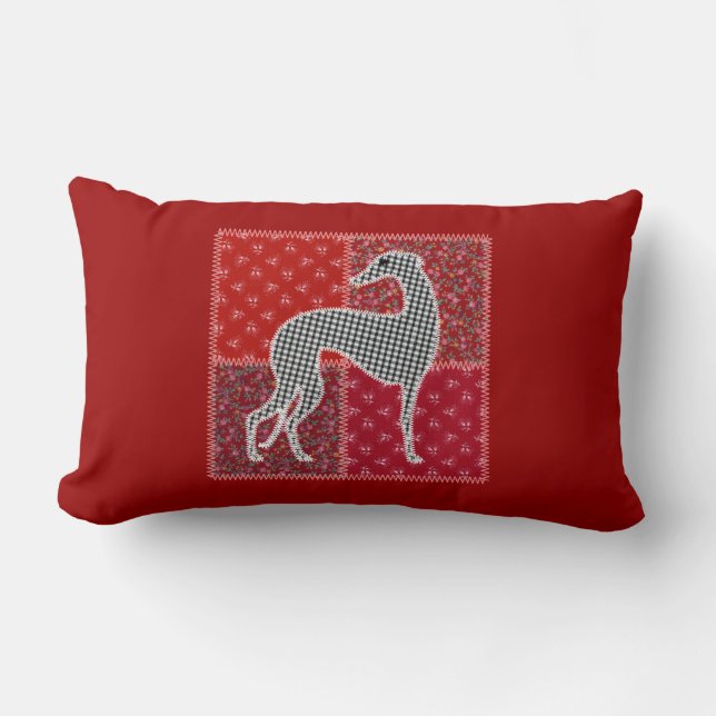 Almofada Lombar Galgo stylisé “Patchwork " (Frente)