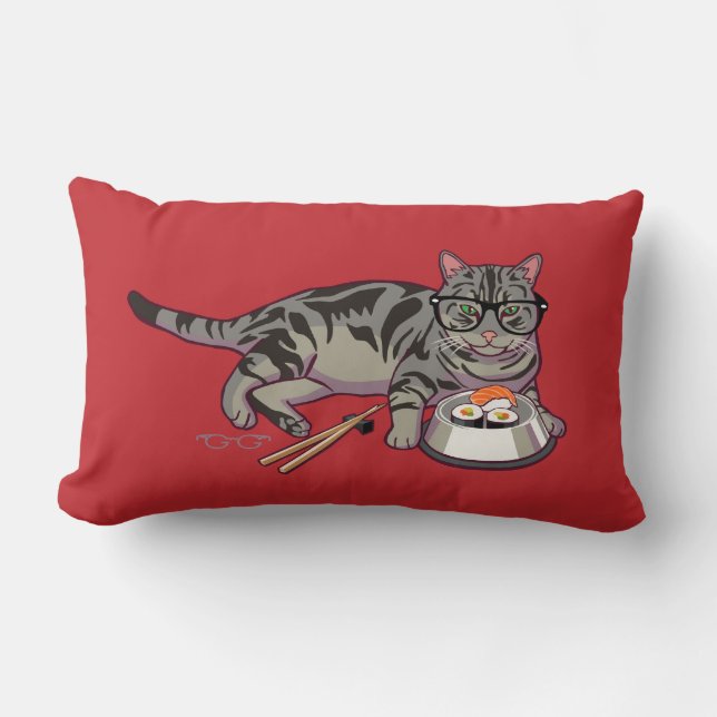 Almofada Lombar Gatinho do hipster (Frente)