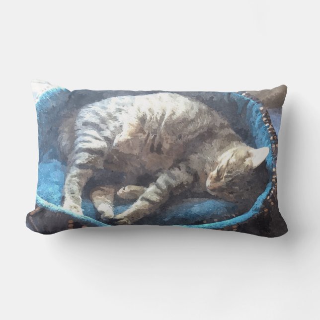 Almofada Lombar Gatinho tira soneca, tomba de tombo (Frente)