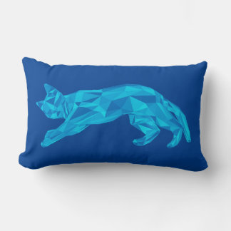Almofada Lombar Gato Azul Espalhado Lowpoly