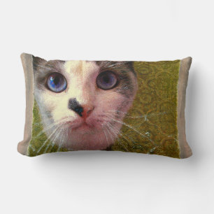 Almofada Lombar Gato com olhos azuis de Alexandra Cook