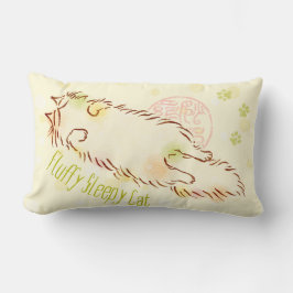 Almofada Lombar Gato sonolento macio