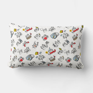 Almofada Lombar Gatos engraçados, leite e magia.