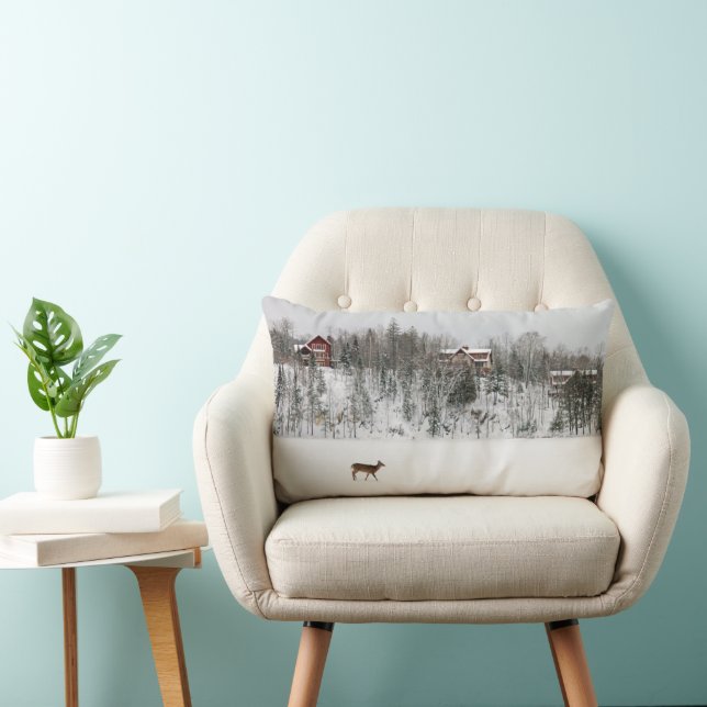 Almofada Lombar Gelo e neve | Veado em Snow Quebec, Canadá (Cadeira)