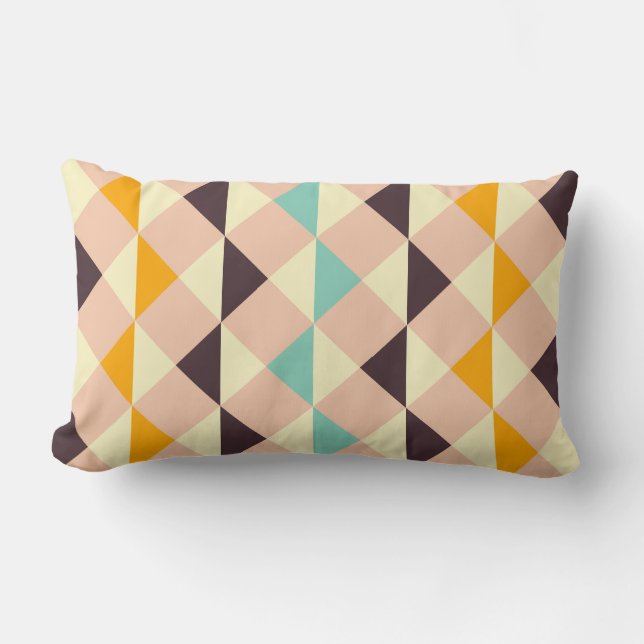 Almofada Lombar Geometric pattern overlapping diamonds & triangle (Frente)