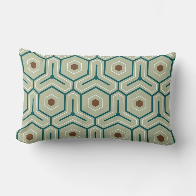 Almofada Lombar Geometric pattern with interlocking hexagons (Frente)
