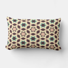Almofada Lombar  Geometric pattern with star shapes in brown and t