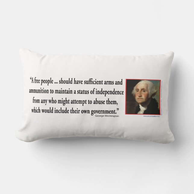 Almofada Lombar George Washington sobre Direitos de Arma (Frente)
