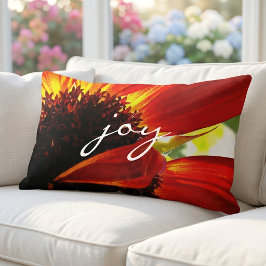 Almofada Lombar Gerbera Daisy Laranja Vermelho Foto Alegria Roteir