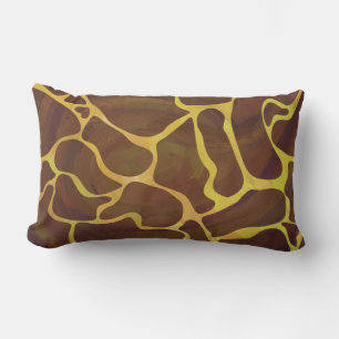 Almofada Lombar Girafa Brown e impressão amarelo