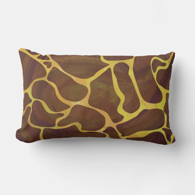 Almofada Lombar Giraffe Brown e Impressão Amarelo (Frente)