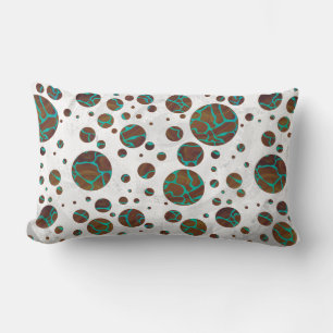 Almofada Lombar Giraffe Brown e Teal Impressão