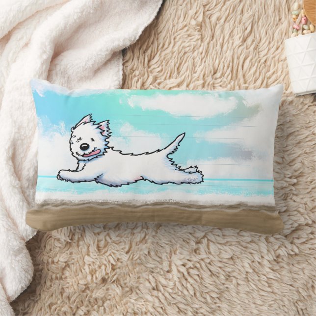 Almofada Lombar Gleeful Running Westie (Cobertor)
