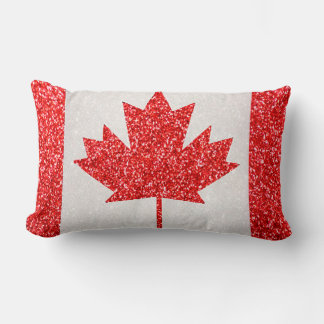 Almofada Lombar Glitter Canada flag retângulo accent travesseiro