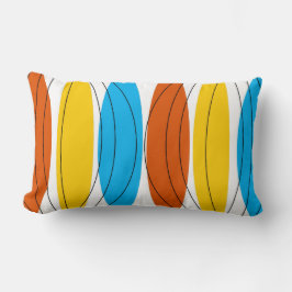 Almofada Lombar Globe Strike travesseiro decorativo azul no lombo