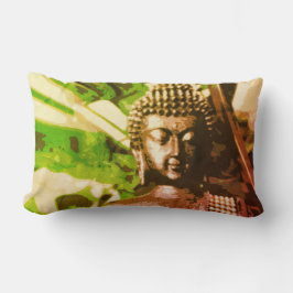 Almofada Lombar Golden Bronze Buddha Meditation Zen