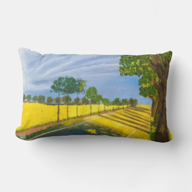 Almofada Lombar Golden Fields and Path (Frente)