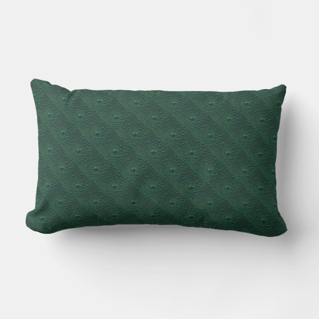 Almofada Lombar Gotas de Água em Metal Verde (Frente)