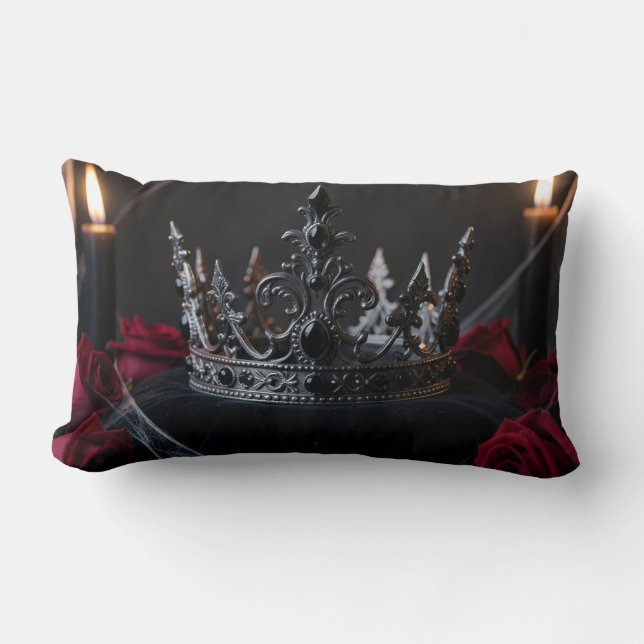 Almofada Lombar Gothic Dark Fantasy Crown Pillow (Frente)